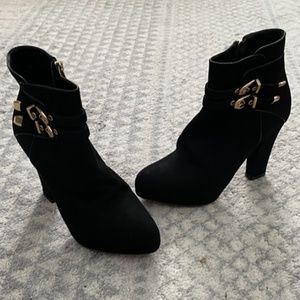 Francesco Sacco black Suede Platform Booties